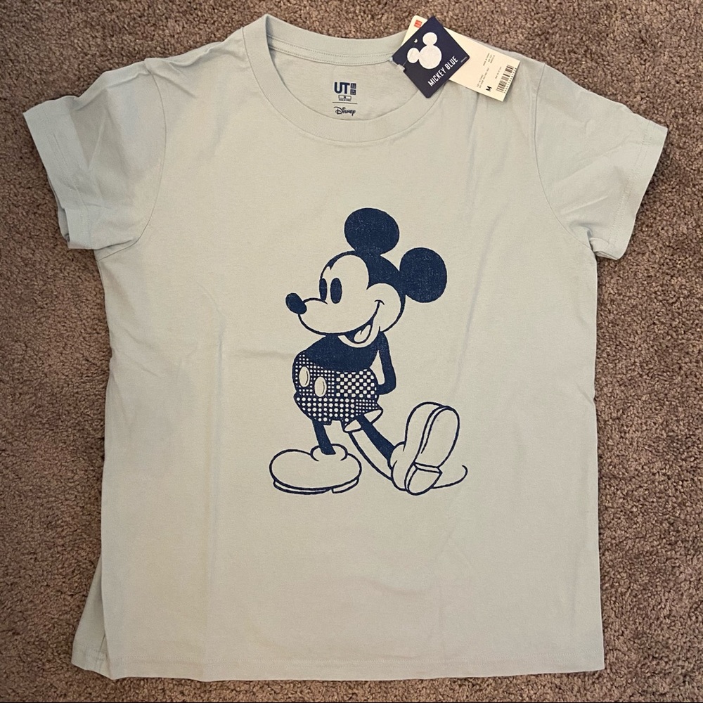 DISNEY UNIQLO Mickey Blue T-Shirt Sz. M NWT